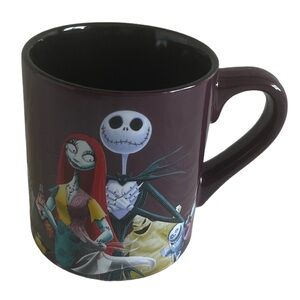 Disney Nightmare Before Christmas Jack and Sally 14 Ounce Burgundy Coffee Mug
